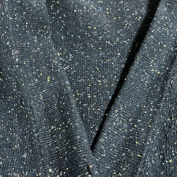 J JILL blue speckled cardigan sweater. One button closure. XL - Picture 12 of 12